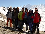 40 Climbing Sherpa Lal Singh Tamang, Pasang, Two Porters, Jerome Ryan, Cook Pemba Rinjii, Guide Gyan Tamang From The Final Tilicho Tal Lake Viewpoint 5275m Before Mesokanto La 
